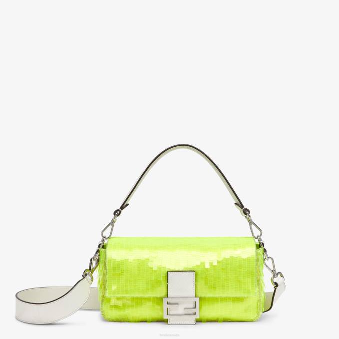 Women Elaphe And Neon Sequin Bag Yellow Fendi Accessories 6RHH666