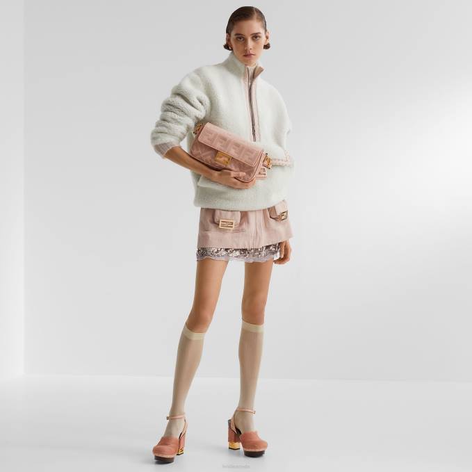 Women FF Canvas Bag Pink Fendi Accessories 6RHH815