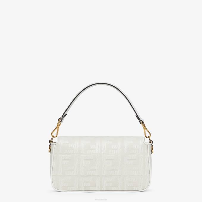 Women FF Canvas Bag White Fendi Accessories 6RHH771