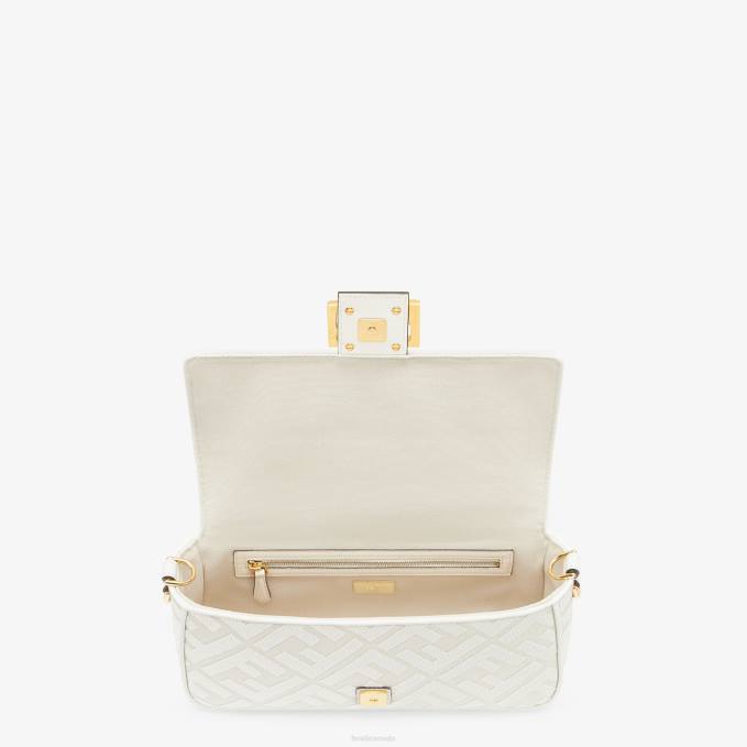 Women FF Canvas Bag White Fendi Accessories 6RHH771