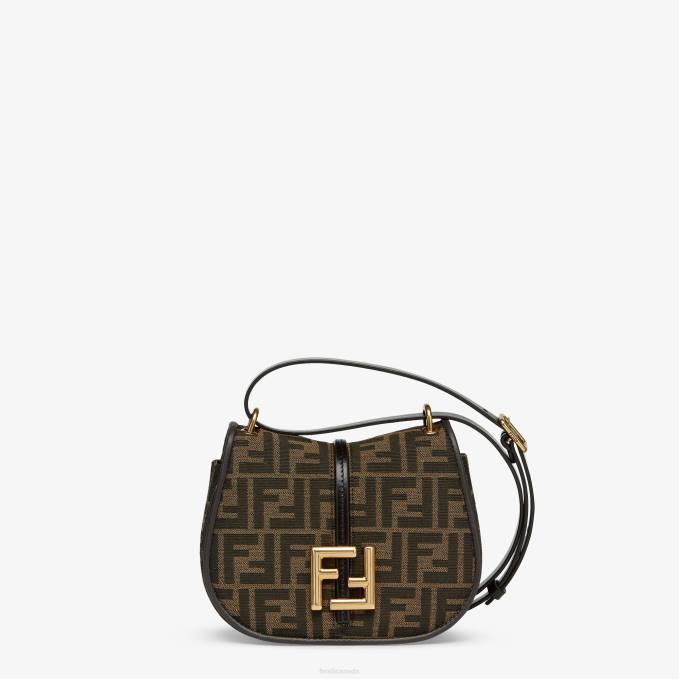 Women FF Jacquard Fabric Bag Brown Fendi Accessories 6RHH519
