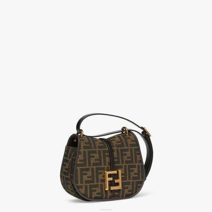 Women FF Jacquard Fabric Bag Brown Fendi Accessories 6RHH519