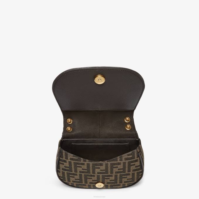 Women FF Jacquard Fabric Bag Brown Fendi Accessories 6RHH519