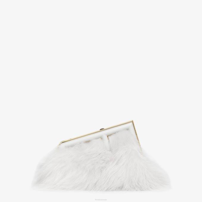 Women Fox Fur Bag White Fendi Accessories 6RHH779