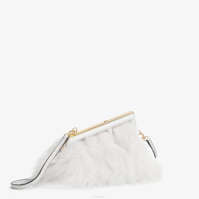 Women Fox Fur Bag White Fendi Accessories 6RHH779