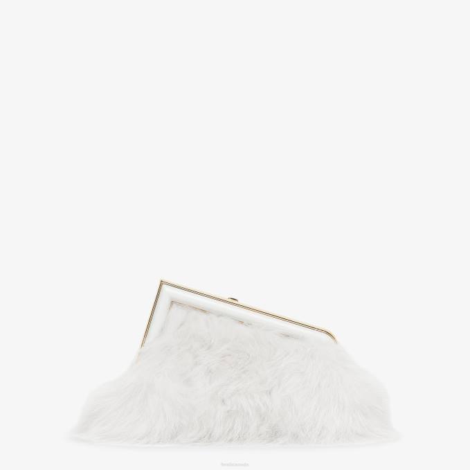 Women Fox Fur Bag White Fendi Accessories 6RHH779