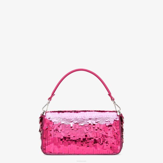 Women Fuchsia Sequinned Bag Pink Fendi Accessories 6RHH518
