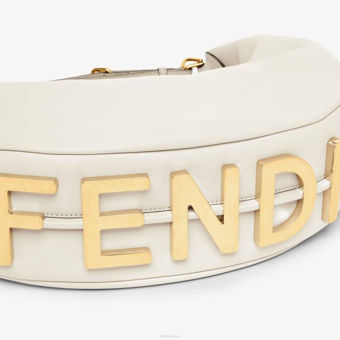 Women Graphy Medium Leather Bag White Fendi Accessories 6RHH571