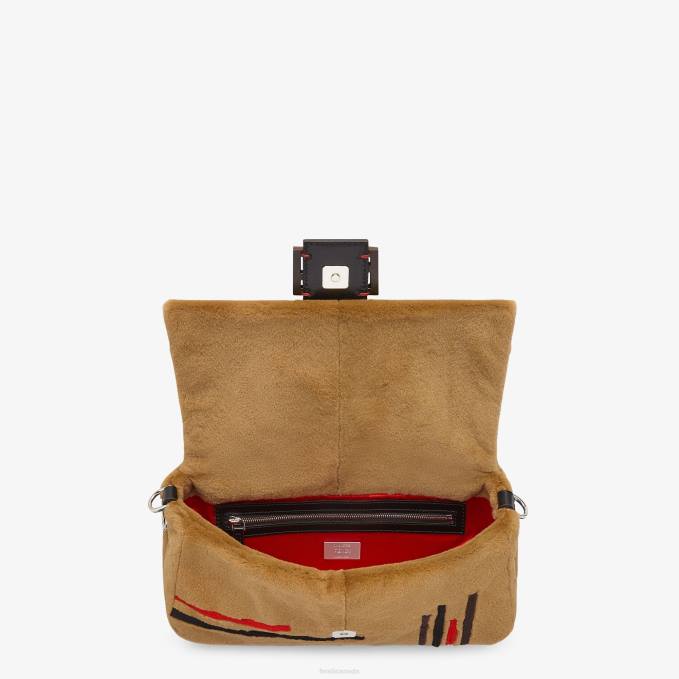 Women Inlaid Mink Bag Brown Fendi Accessories 6RHH838