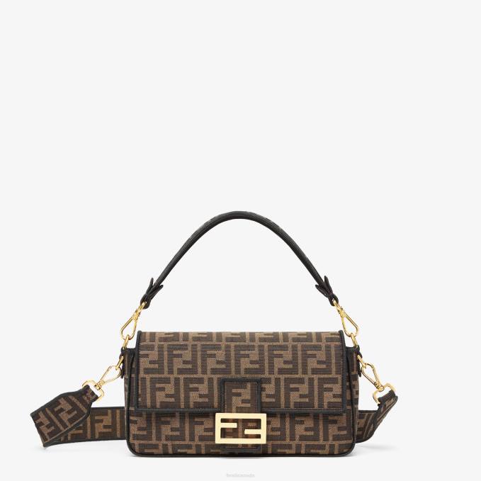 Women Jacquard FF Fabric Bag Brown Fendi Accessories 6RHH513