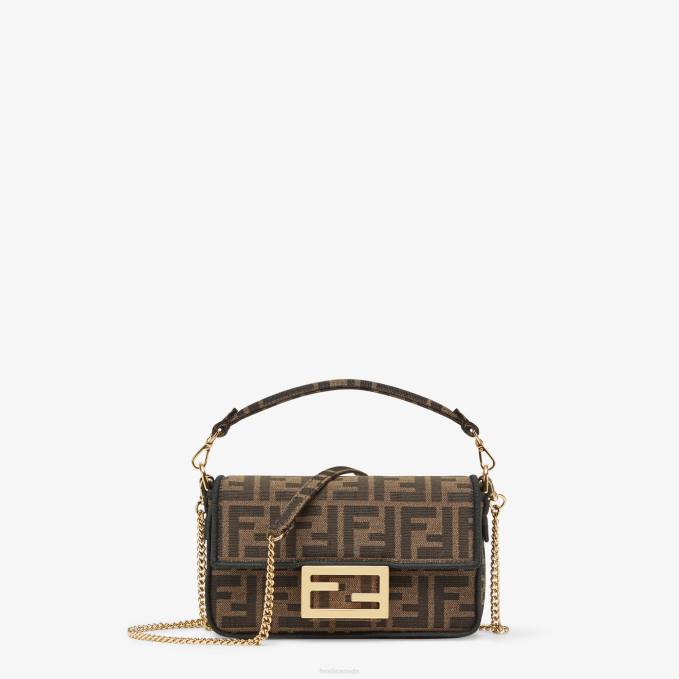 Women Jacquard FF Fabric Bag Brown Fendi Accessories 6RHH514