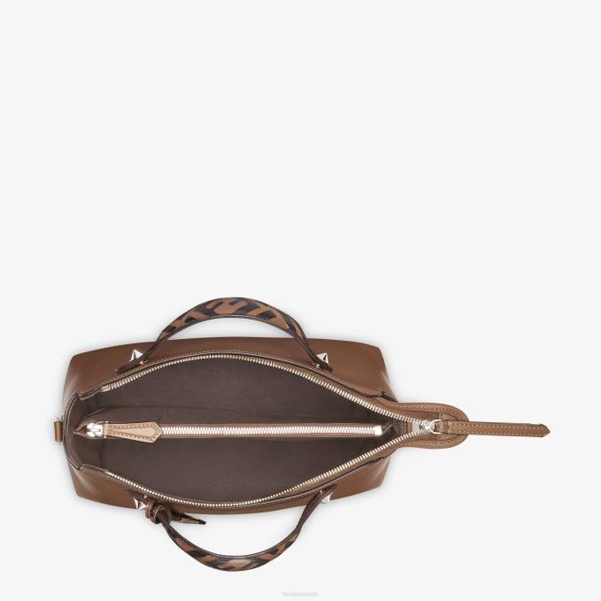 Women Leather Boston Bag Brown Fendi Accessories 6RHH887