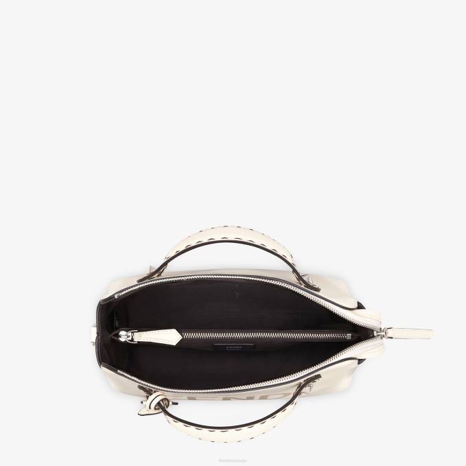 Women Leather Boston Bag White Fendi Accessories 6RHH868