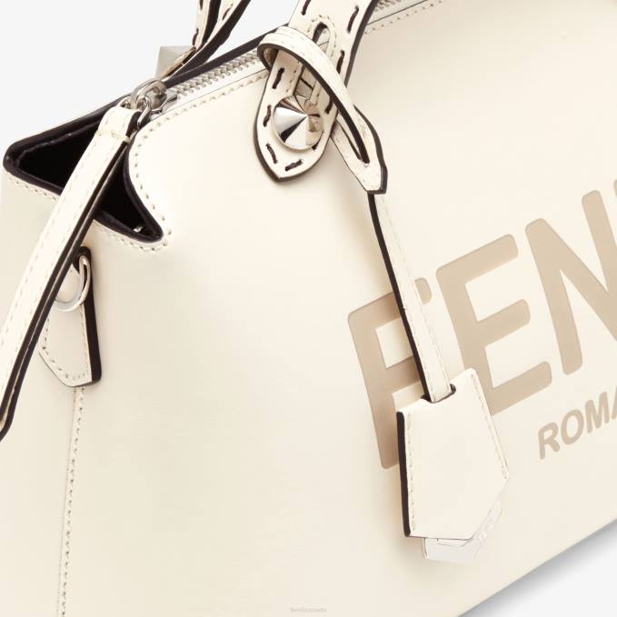 Women Leather Boston Bag White Fendi Accessories 6RHH868