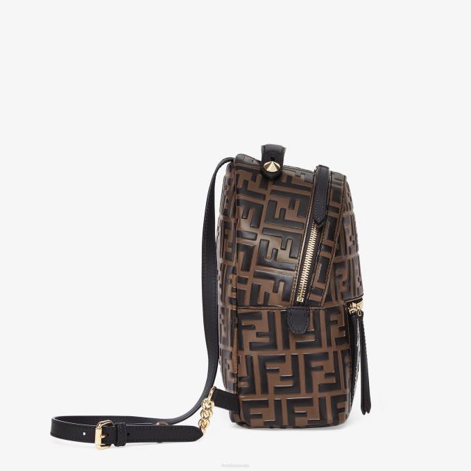 Women Leather FF Backpack Brown Fendi Accessories 6RHH857