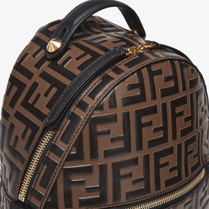 Women Leather FF Backpack Brown Fendi Accessories 6RHH857