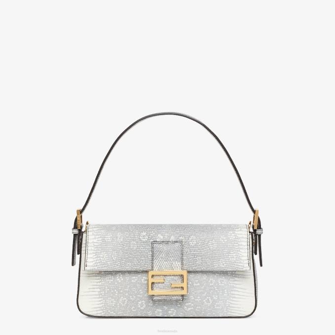 Women Lizard Leather Bag White Fendi Accessories 6RHH859
