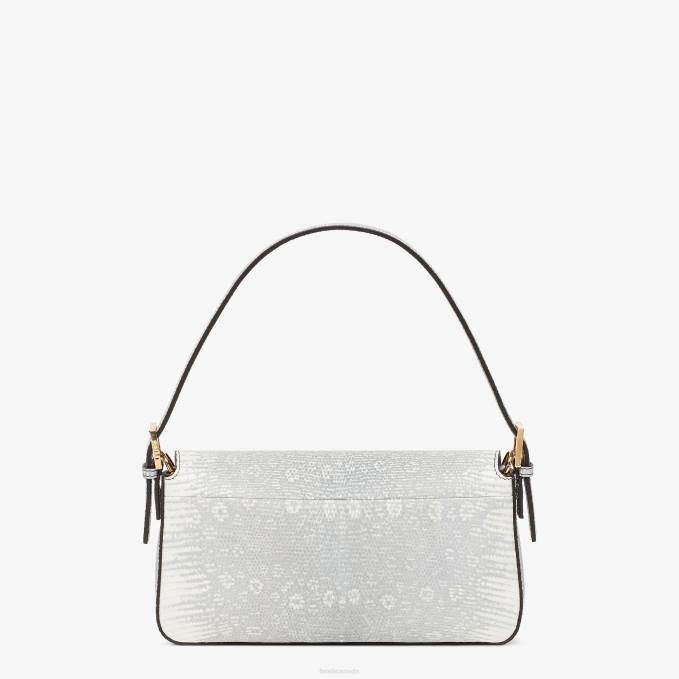 Women Lizard Leather Bag White Fendi Accessories 6RHH859