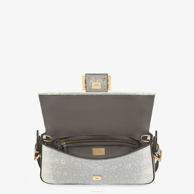 Women Lizard Leather Bag White Fendi Accessories 6RHH859