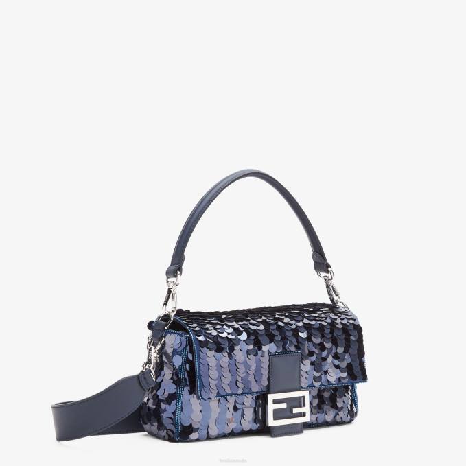 Women Mid Sequin Bag Blue Fendi Accessories 6RHH628