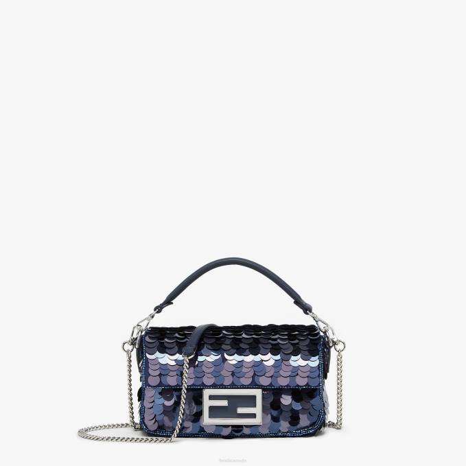 Women Mid Sequin Bag Blue Fendi Accessories 6RHH629