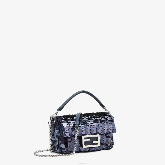 Women Mid Sequin Bag Blue Fendi Accessories 6RHH629