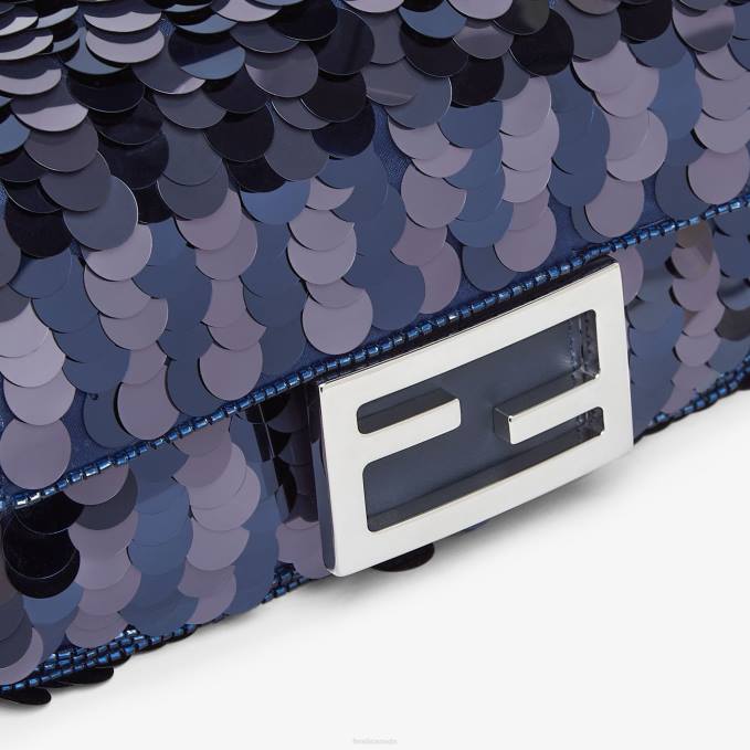 Women Mid Sequin Bag Blue Fendi Accessories 6RHH629