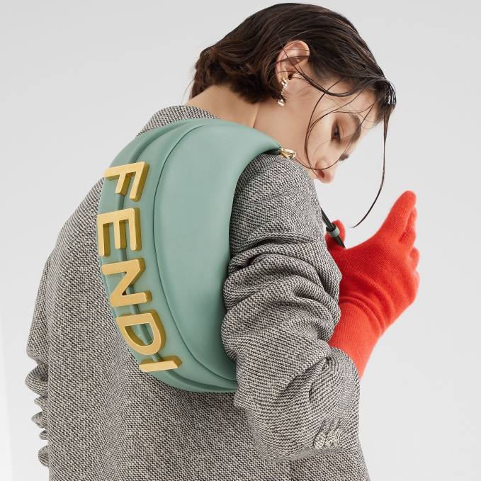 Women Mint Leather Bag Green Fendi Accessories 6RHH831