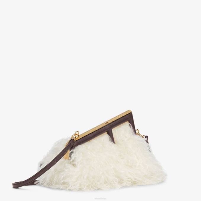 Women Mohair Wool Bag White Fendi Accessories 6RHH905