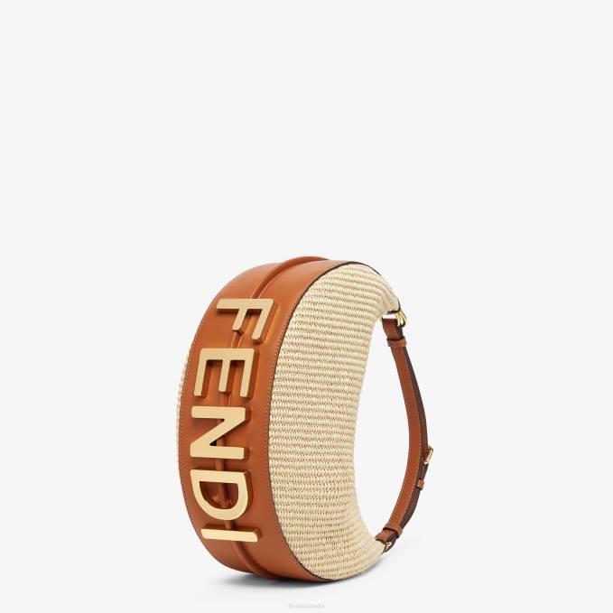 Women Natural Straw Bag Beige Fendi Accessories 6RHH564