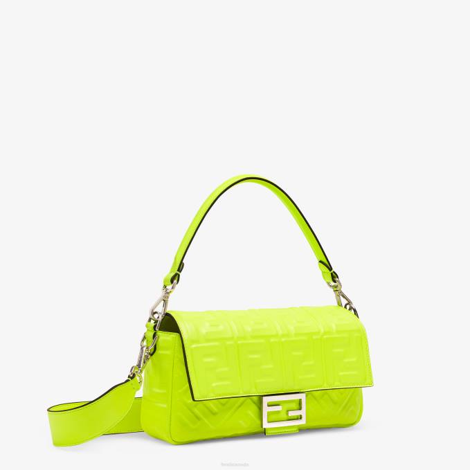 Women Neon Nappa Leather Bag Yellow Fendi Accessories 6RHH665