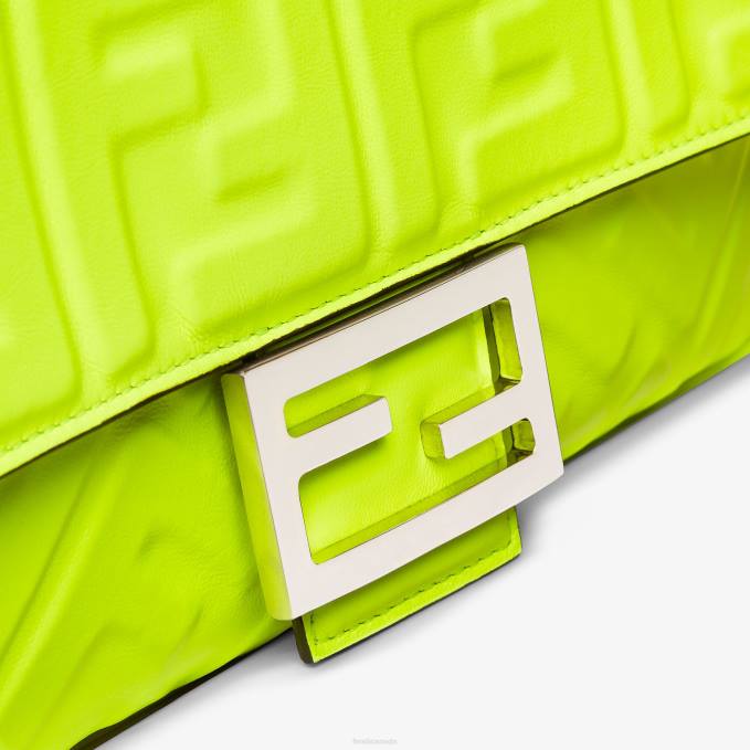Women Neon Nappa Leather Bag Yellow Fendi Accessories 6RHH665