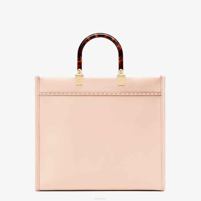 Women Pale Leather Shopper Pink Fendi Accessories 6RHH863