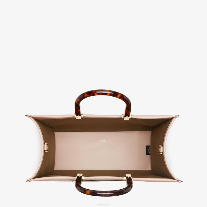 Women Pale Leather Shopper Pink Fendi Accessories 6RHH863