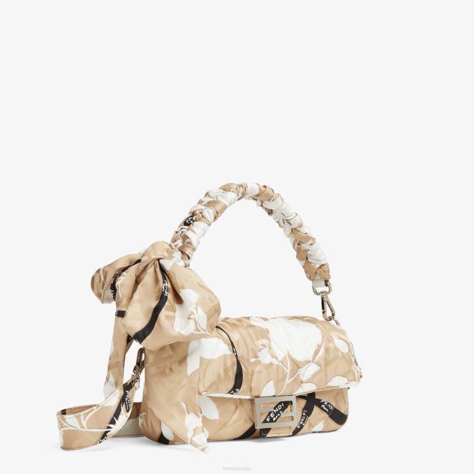 Women Printed Silk Bag Beige Fendi Accessories 6RHH718
