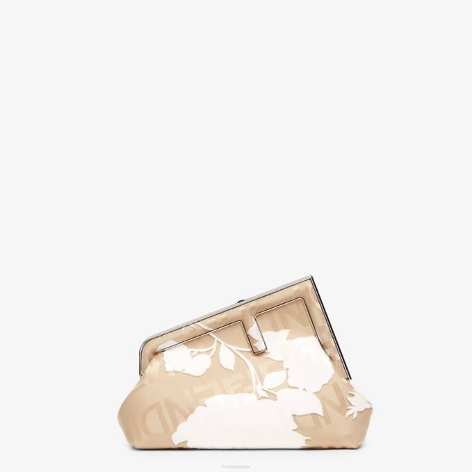 Women Printed Silk Bag Beige Fendi Accessories 6RHH729