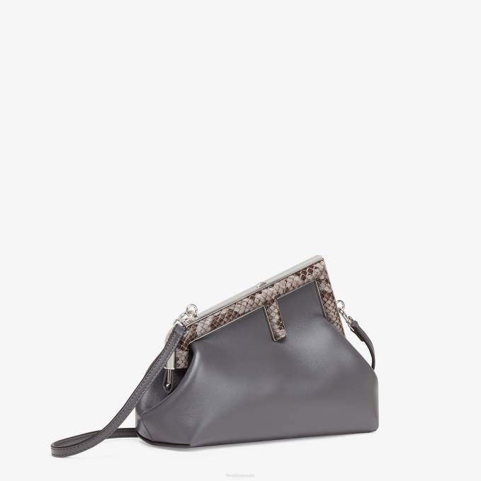 Women Python And Leather Bag Gray Fendi Accessories 6RHH842