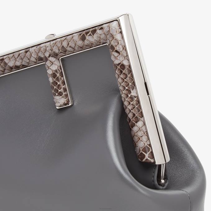 Women Python And Leather Bag Gray Fendi Accessories 6RHH842