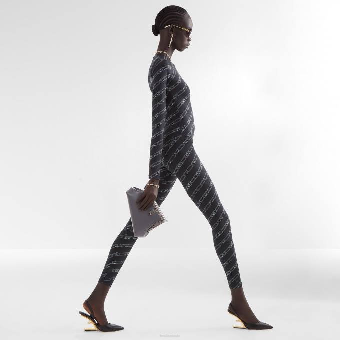 Women Python And Leather Bag Gray Fendi Accessories 6RHH842