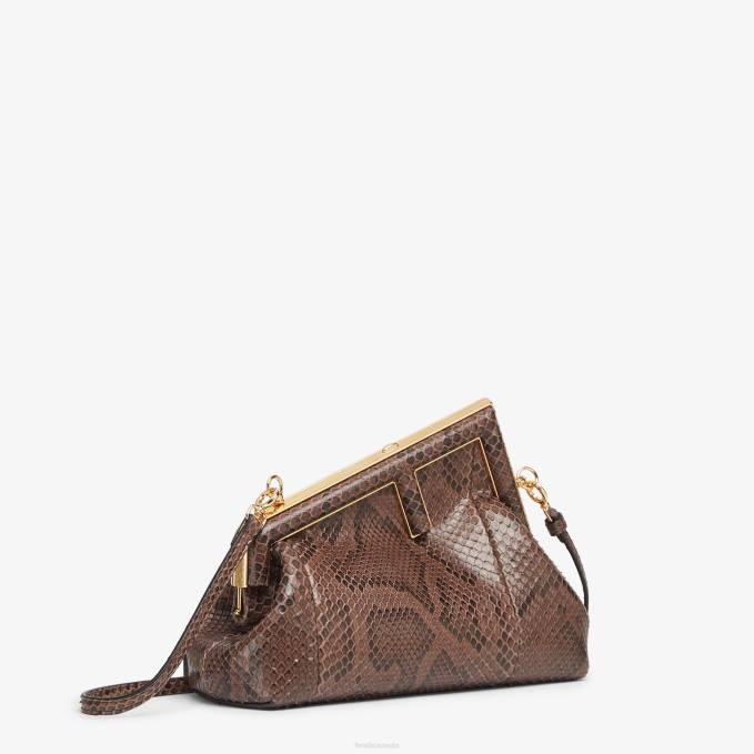 Women Python Leather Bag Brown Fendi Accessories 6RHH788