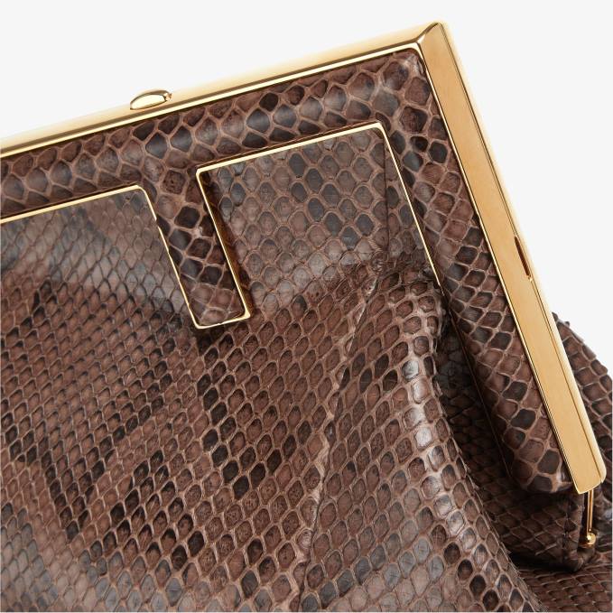 Women Python Leather Bag Brown Fendi Accessories 6RHH788