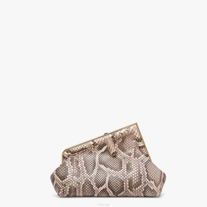 Women Python Leather Bag Pink Fendi Accessories 6RHH906