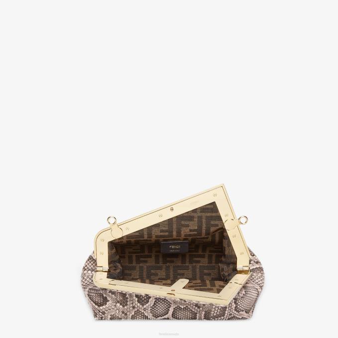 Women Python Leather Bag Pink Fendi Accessories 6RHH906