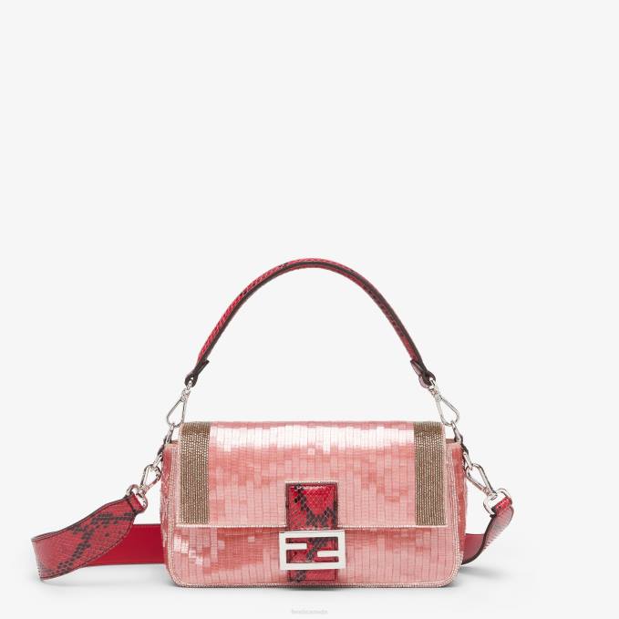 Women Re-Edition Bag In Sequins Pink Fendi Accessories 6RHH772