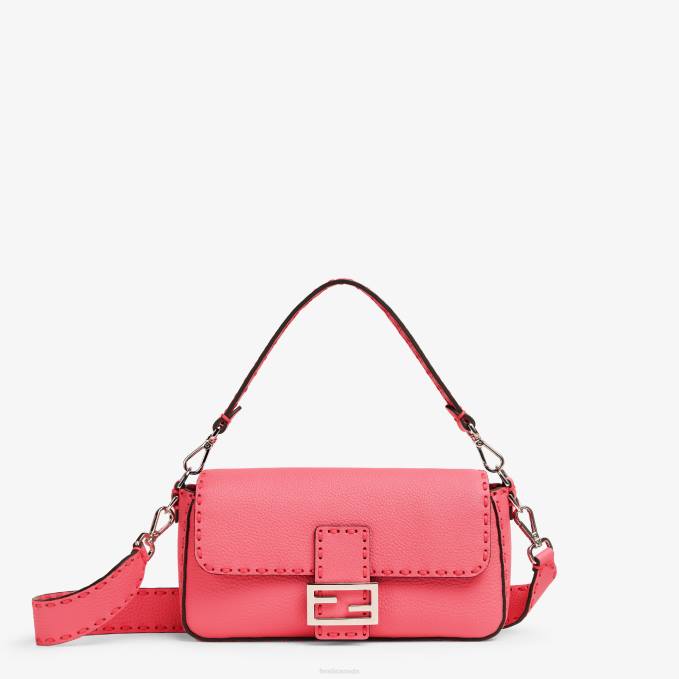 Women Selleria Bag With Oversize Topstitching Pink Fendi Accessories 6RHH708