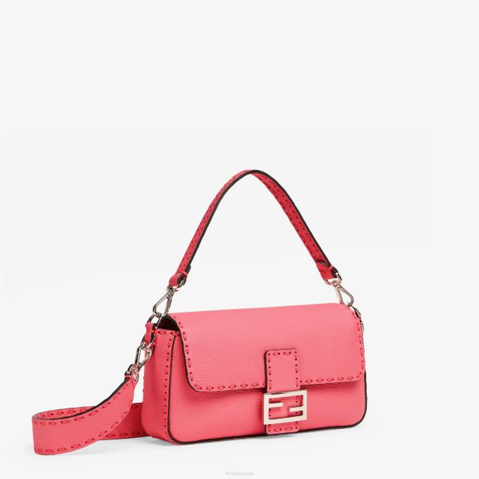 Women Selleria Bag With Oversize Topstitching Pink Fendi Accessories 6RHH708