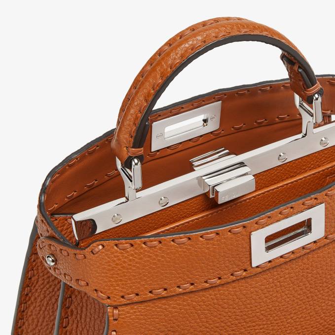 Women Selleria Bag With Oversized Topstitching Brown Fendi Accessories 6RHH612