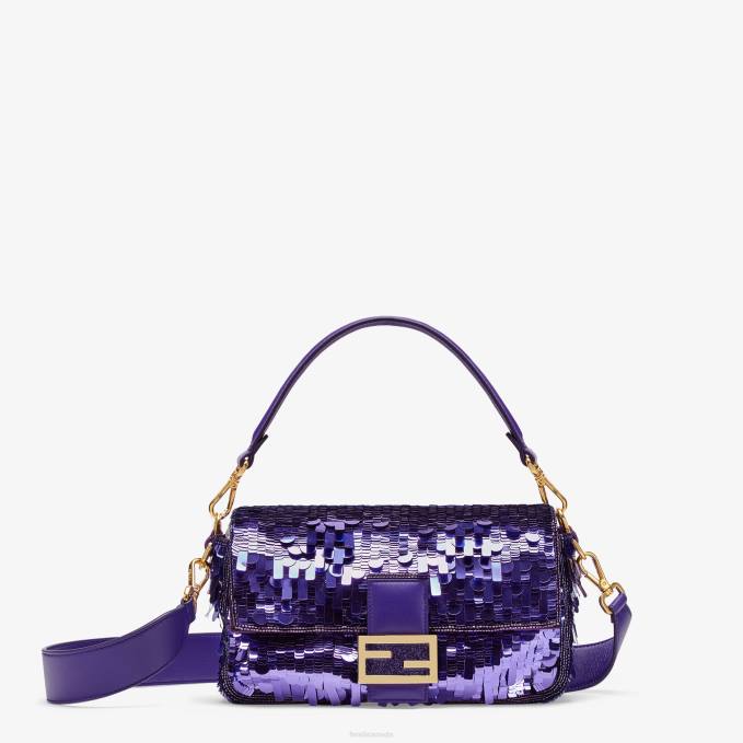 Women Sequined Bag Purple Fendi Accessories 6RHH517