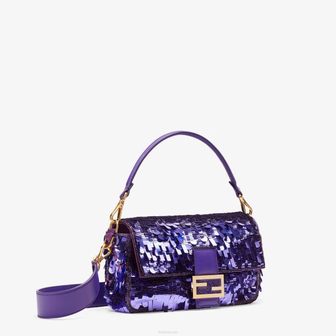 Women Sequined Bag Purple Fendi Accessories 6RHH517