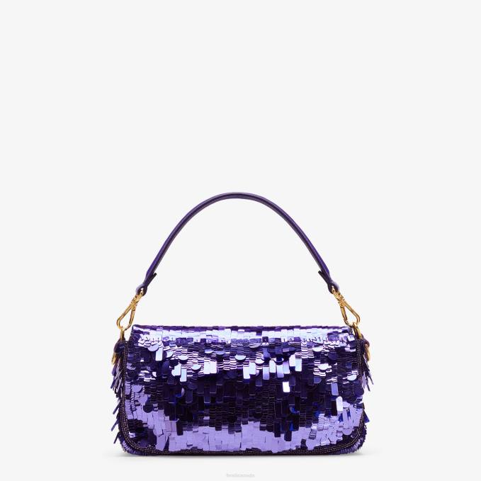 Women Sequined Bag Purple Fendi Accessories 6RHH517
